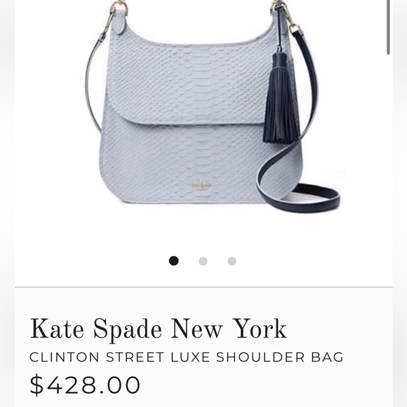 KATE SPADE Clinton Street Python Shoulder Bag with RARE wallet - Picture 9 of 12